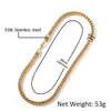 6 mm 18 Karat vergoldete Figaro-Gliederkette aus Edelstahl, 45,7–61 cm, Hip-Hop-Schmuck, trendige Mode, Whosales