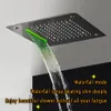 Banyo Duş Masaj Jets ile Paneli ve LED Tavan Duş Başlığı Banyo Termostatik Karıştırıcı Vana dokunun Yağmur Şelale Duş Musluk GF5326