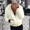 Nieuwe Faux Fur Vrouwen Jas Met Capuchon Hoge Taille Mode Slanke Zwart Rood Roze Faux Fur Jas Nep Jassen