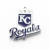 Equipe de beisebol dos EUA Kansas Charms Royals Dangle Charms Sports Diy Bracelet Colar Jóias de Brincho de Brincho