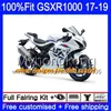 Injektion för SUZUKI GSX-R1000 GSXR-1000 K17 GSXR 1000 17 18 19 331HM.0 GSX R1000 L7 L8 GSXR1000 2017 2018 2019 Fairings Kit Factory Blue