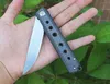 Top Qualität Kugellager Flipper Klappmesser D2 Satin Drop Point Klinge Schwarz Carbon Fiber Griff EDC Taschenmesser Geschenkmesser