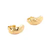 New Ethiopian African Stud Earrings For Girls Women 24K Gold Color Stud Earrings Girls Earrings Jewelry