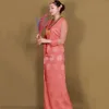 Asien scenkläder etnisk kostymkvinna orientalisk mode sommarlång klänning tibet klädgarn ärm ärm party klänning retro karneval cosplay vestido