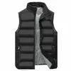 Gilet matelassé pour hommes avec col montant Gilet rembourré léger pour vêtements d'hiver zippés