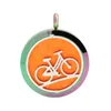 Charme fiets diffuser ketting accessoires roestvrij staal aromatherapie essentiële olie hanger