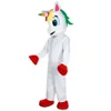 Unicorn Mascot Costume Animal Pony Mascot Costume Cute Heart Printed Parade Clowns Födelsedagar för vuxna Halloween Party Costumes2593