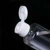 Duidelijke plastic lege fles met flip cap kleine reisflessen opslagcontainers voor cosmetische monster lotion douchegel