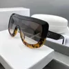 41377 Luxury Women Brand Designer Occhiali da sole Audrey Goggle Wrap Designer Protezione UV Unisex Modello Big Frame Leopard Double Color Frame