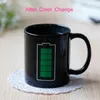 Battery Magic Mug Positive Energy Color Changing Cup Ceramic Discoloration Coffee Tea Milk Mugs Novelty Gifts Hot sales