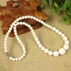 Whole natural White Coral stone Round Gemstone Beads Necklace 18 quot8997871