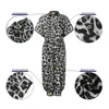 Celmia 2020 Summer Romper Sexy Leopard Vintage Women Jumpsuits Plus Size Short Sleeve Casual Loose Buttons Cargo Pants Overalls T200427