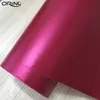 Gül Kırmızı Saten Krom Mat Araba Wrap Film Hava Yayın Ile Mat Araç Metalik Vinil Folyo Wrap Araç Wrap Araba Styling 1.52x20 metre