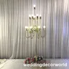 Europese stijl ijzer led licht kandelaar pijler hoge kristallen glazen kandelaar kaarshouder bruiloft centerpieces decor0984