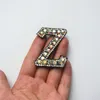 26 lettres strass Alphabet ABC coudre fer sur patchs arc-en-ciel brillant Badges pour nom bricolage robe Jeans Appliques décoration