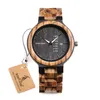 Zegarek z drewna Mężczyźni Ekkek KOL Saati Tydzień Data Data Kwarc Zegarki Drewniane logo