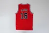 Pau Gasol # 16 Joakim Noah # 13 Maglia da basket, loghi cuciti di alta qualità Maglia da basket da uomo nera rossa e bianca Ncaa College