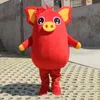 2019 Rabatt fabrikverkauf Gelbes Schwein Rotes Schwein Maskottchen Party Kostüm Spiel Erwachsenes Kleid Parade Tier Geburtstag