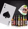 Roestvrijstalen flesopener bieropener poker speelkaart van schoppen soda fles cap opener bar gereedschap keuken accessoires creatieve geschenk