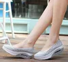 Hot Sale- Fashion Mesh Casual Tenis Shoes Shape Ups thick low heel Woman nurse Fitness Shoes Wedge Swing Shoes moccasins plus size