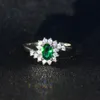 10pcs Silver plated Natural Sapphire Gemstones Opal Birthstone Bride Princess Wedding Engagement Strange Ring Size 6 7 8 9 10250G