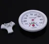 Ronde vorm Mini White Indoor Outdoor Analoge Celsius Thermometer Hygrometer Temperatuur Vochtigheidsmeter Meetgereedschap SN279