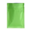 Matte Green Reclosabla Zip Lock Aluminium Foil Package Bag Retail 200pcslot mat blixtlåsväska te snacks vattenbeständig förpackning mylar2162578