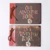 Custom Diy fotoramar Vintage Kraft Paper Bröllop Bilder Album Samling Bok Bröllopsgåva för gäster