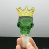 2023 Green crown glass head Glass bongs Oil Burner Glass Water Pipes Oil Rigs Smoking