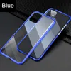 Custodia con struttura in metallo di attrazione magnetica di lusso per iPhone 11 Pro Max 9H Cover posteriore in vetro temperato Custodia anti-caduta per iPhone xr xs