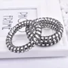 New Arrived 40pcs 5 cm Metal Punk Telephone Wire Coil Gum Elastic Band Girls Hair Tie Rubber Pony Tail Holder Bracelet Stretchy Scrunchies