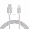 Câbles USB Adaptateur de charge de type C Sync Strong Braid Micro V8 Android pour Samsung Galaxy S20 Ultra Note 10 Plus 1 m 3 pieds sans paquet