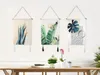 Tropical Green Plant Flamingo Cactus Tapisseries Imprimé Calligraphie Drapeaux Bannières Suspendus peinture Fond mur Décor À La Maison Non-tissé