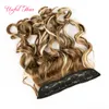OMBRE CLIP в наращиваниях волос Коричневые блондинки подчеркивает синтетические прямые волосы 250грамм синтетические плетеные зажимы волос Marley Twist 5 шт.