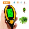4 In1 LCD Dijital PH Metre Tester Toprak Nem Sıcaklık Güneş ışığı Tester Doğurganlık Bitki Termometre Higrometre