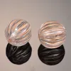 14mm Fluted Corrugated Stripe Round Shape Acrylic Antique Design Spacer Beads For Diy Handmade Jewelry Making Accessories