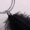 Wholesale-EUALオスリッヒ羽のダングーンイヤリング用女性ウエスタンホット販売アロイフープイヤリングガールボヘミアンホリデースタイルジュエリー3色