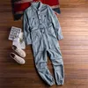 Fashion Men's Jean Bib Overalls Hip Hop Jumpsuits With Multi Pockets Workwear Coveralls Suspender Pants For Male248Z