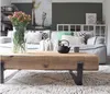 Amerikaanse loft Retro massief houten theetafel woonkamer meubels in industriële ijzeren kunst individuele houten verbonden lage tafels