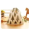 Green Tree Linen Gift Drawstring Bag 8x10cm 9x12cm 10x15cm 13x17cm Party Candy Sack Makeup Jewelry Jute Packaging Pouch8101818