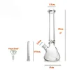 11,2" glazen beker bong buis helder glazen waterpijp bongs met ijsvanger downstem twee stuks 14mm kom voor rook sigaret kruid