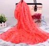 8 farbe größe160 * 80 cm mode wild shar bunte dot chiffon long seide schal schal strand wickeln ladys reise schals klassisch rosa schwarz grün