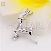 Deer Design for Girls DIY Accessories Pendant Semi-finished Mountings for Drop Pearl Small Charms 5 Pieces