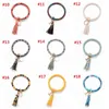 21 Styles of Creative PU Leather Armband Key Chain Round Piece Pendant Women039S Leather Armband DHB4525585932