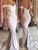 2019 Backless Prom Dress Sexy De L'épaule Dentelle Appliqued Formal Holidays Porter Graduation Soirée Robe De Fête Sur Mesure Plus Taille