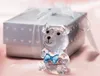 50 stks Crystal Bear Baby Shower Bruiloft Gunsten Jongen Meisje Doop Party Geschenken Pasgeboren Baby Geschenkdoos Groothandel SN881