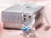 50pcs Crystal Bear Baby Shower Wedding Favors Boy Girl Baptism Party Gifts Newborn Baby Gift Box Wholesale SN881