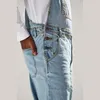 Bib Overalls For Man Suspender Pants Men's Jeans Jumpsuits High Street Distressed 2020 Autumn Fashion Denim Male Plus Size S-3XL