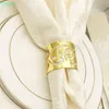 Wedding Napkin Rings Hollow Floral Pearl Napkin Holders Napkin Buckle Holder Christening Bangle Party Decoration new