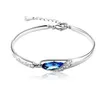 Klassieke 18K geplatineerd glas schoen hoek charme armbanden armbanden liefde geschenken echte Oostenrijkse kristal mode kostuum vrouwen armbanden sieraden